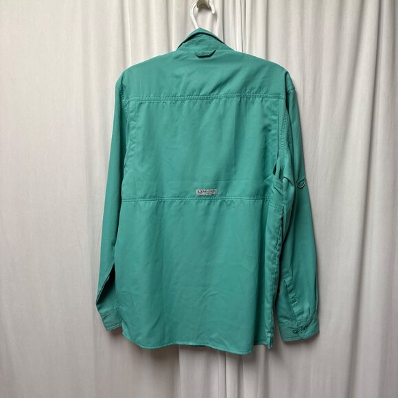 Realtree Fishing Mens Long-Sleeve Button-Up Shirt Size Medium Green Lightweight - Picture 3 of 8